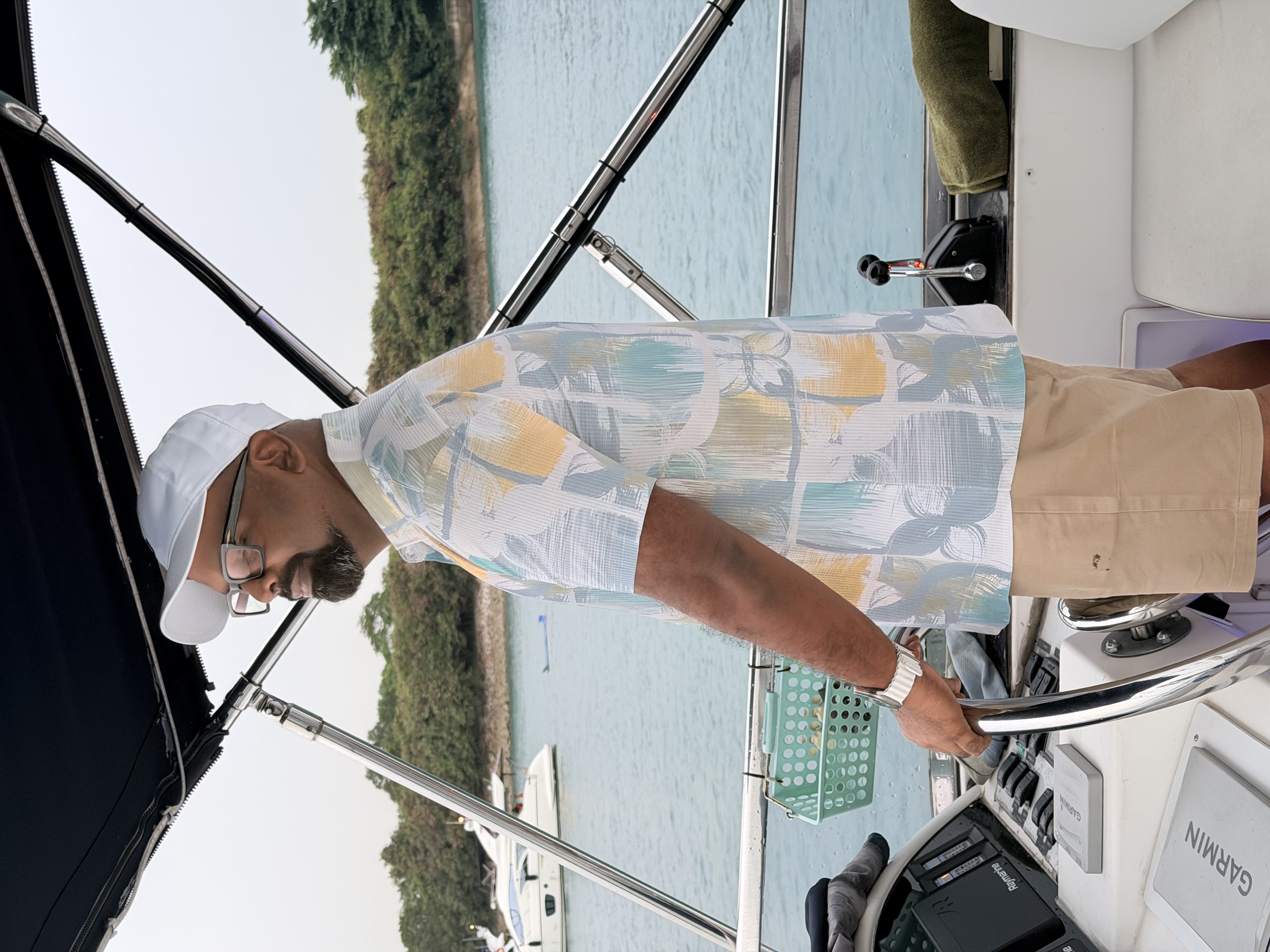 At the helm, Singapore waters